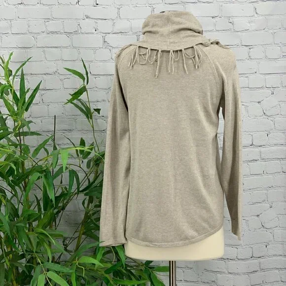 🎉Style & Co Petite Tan Long Sleeve Cowl Neck Top - Picture 3 of 7